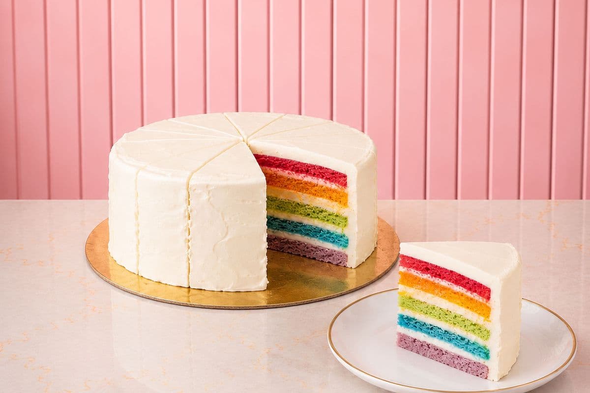 Rainbow Burst Cake