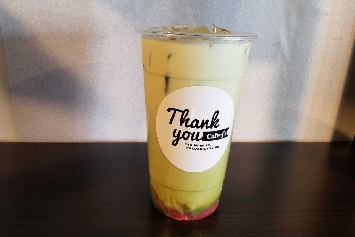 Macha Strawberry Latte