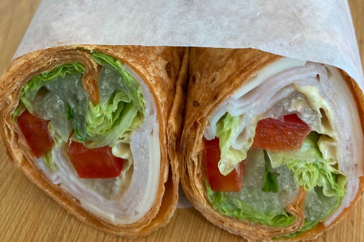 Turkey and Red Bell Pepper Wrap