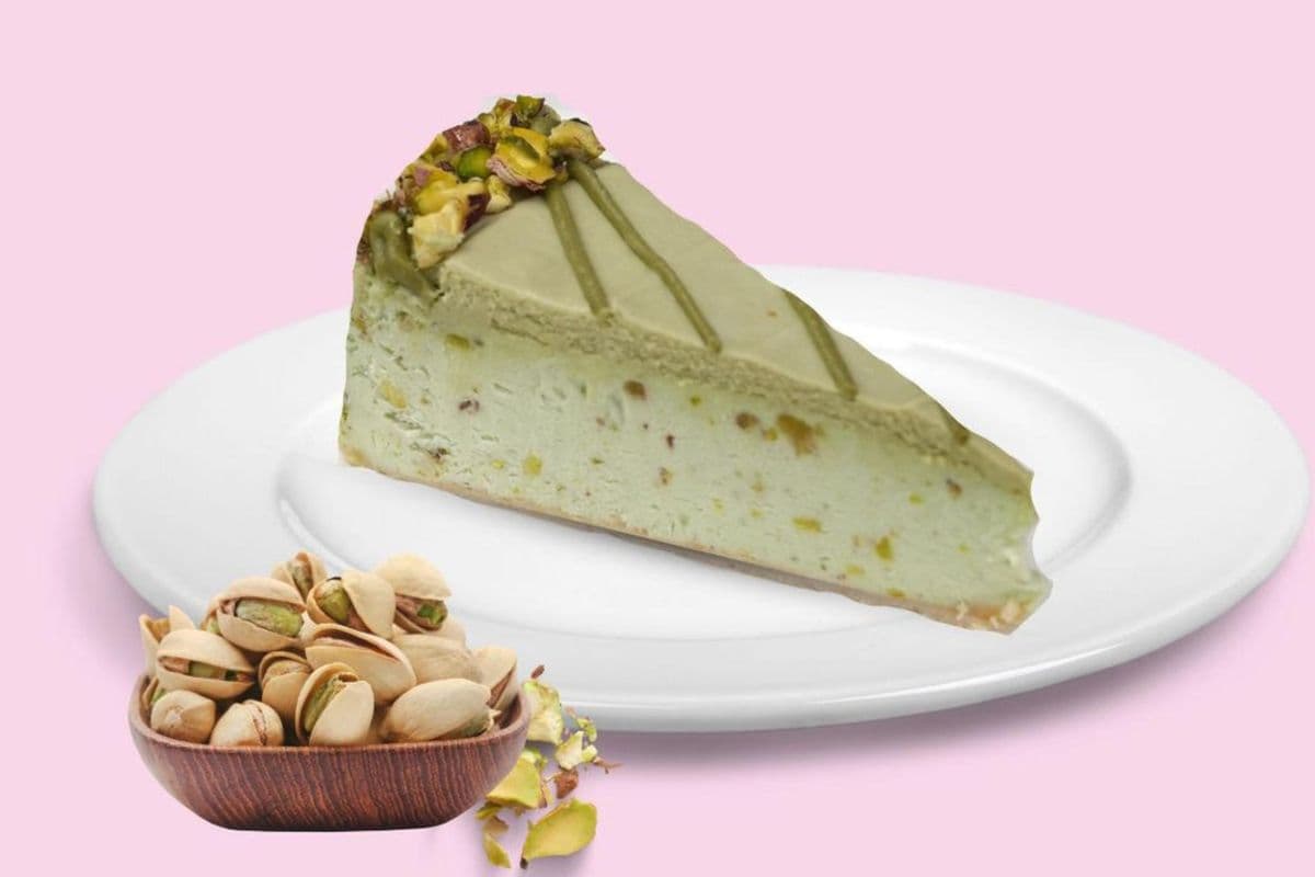Pistachio Cheesecake Slice