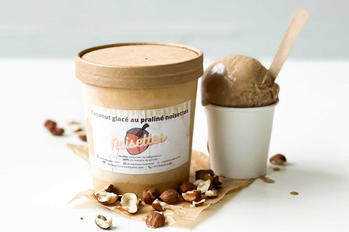 Coconut glacé au praliné noisette / Hazelnut Praliné Iced Coconut (400g)