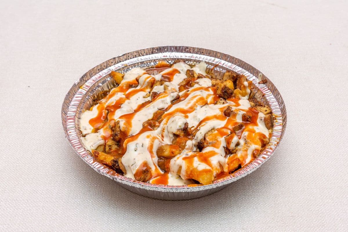 MR.PATEL SPECIAL ( chicken,onion,tomato) sprinkled with creamy garlic and hot sauce .