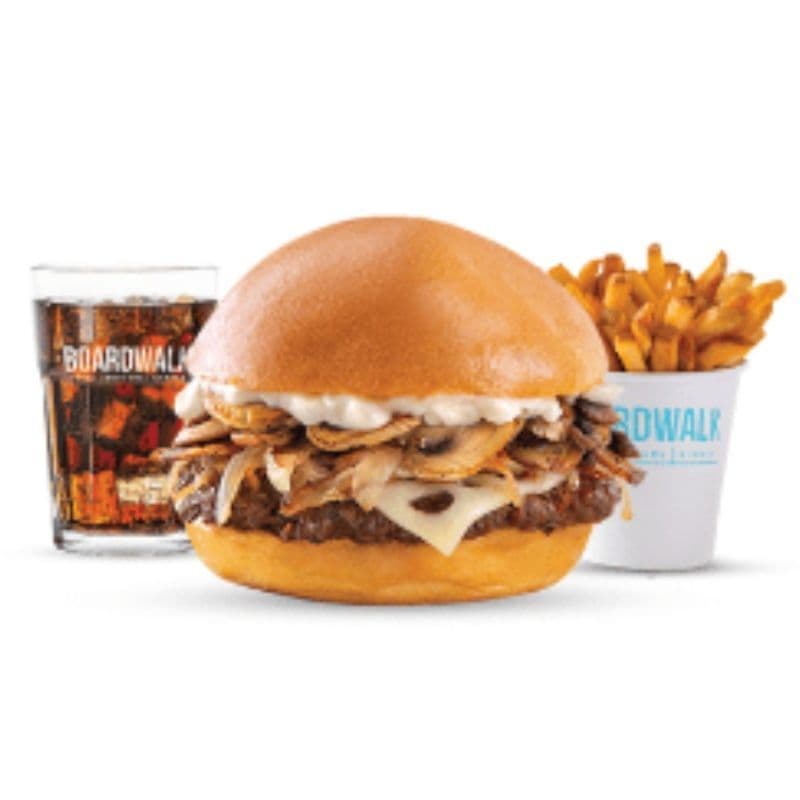 Mushroom Swiss Burger Combo