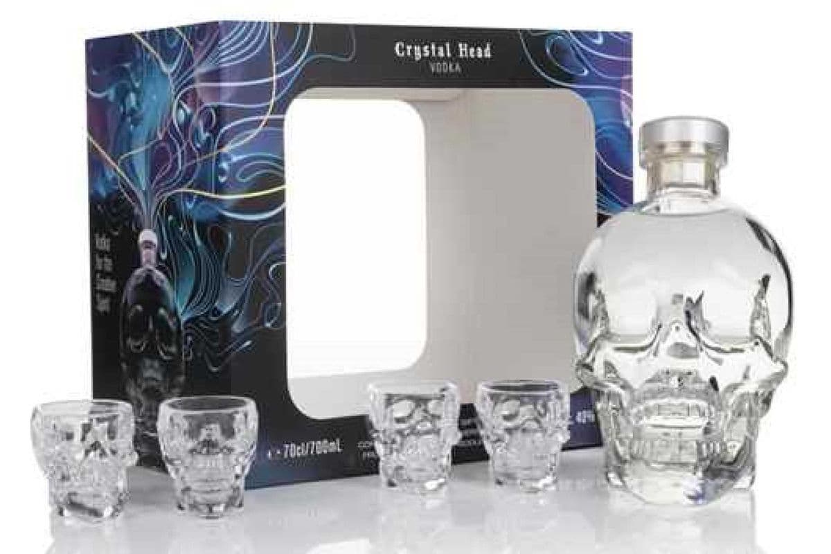 {Gift Pack} Crystal Head + 4 Shot Glasses (750 mL) - Kosher & Gluten-Free (1 x 750 mL)