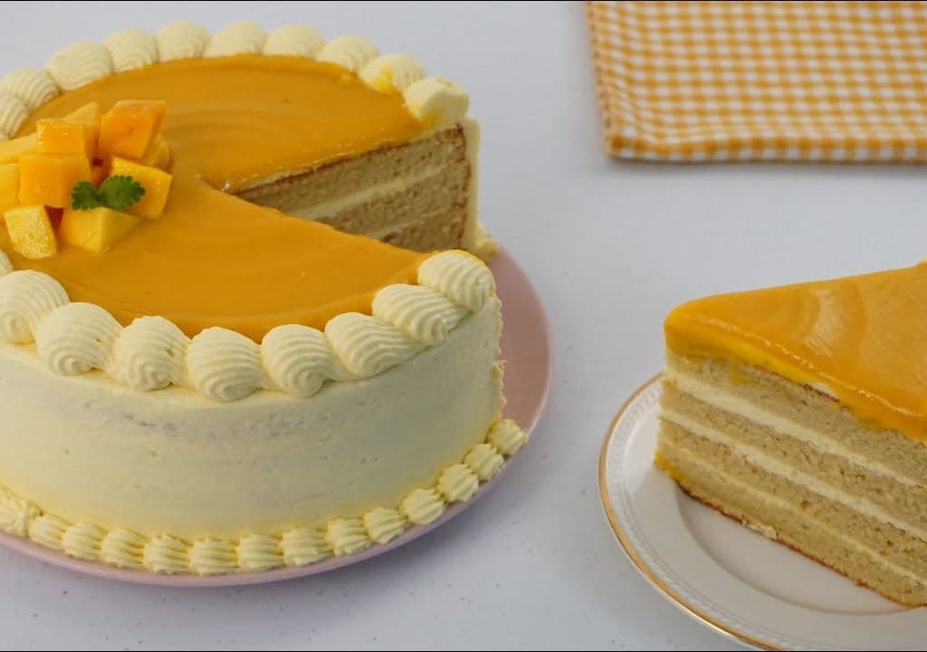 Mango Vanilla Cream Cake (V)