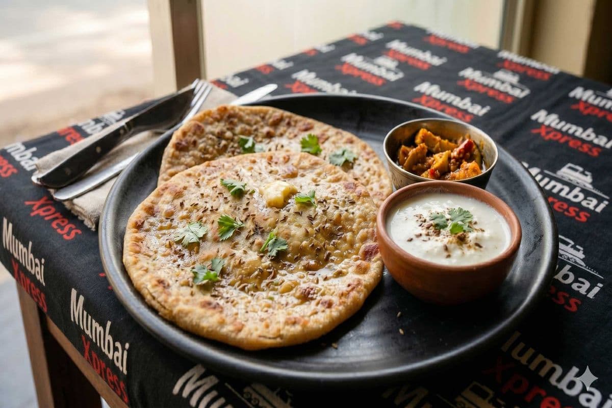 Aloo Parantha 2 pcs with curd