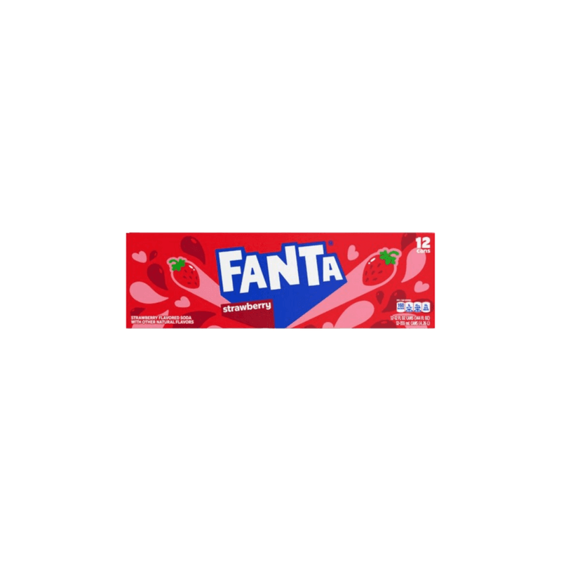 Fanta Strawberry Soda 12-Pack - USA (355ml)