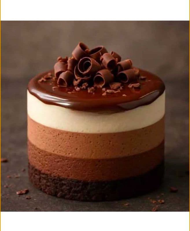 Three Chocolate Mousse cake