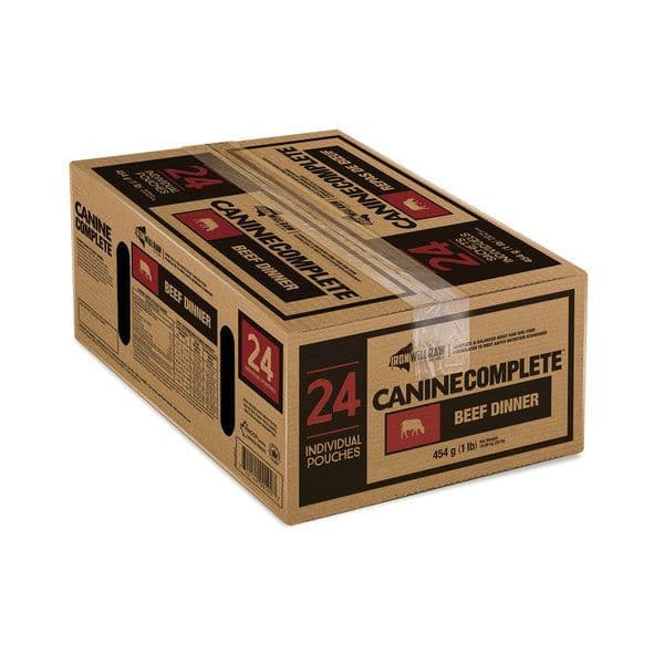 Iron Will Raw Beef Canine Complete Dinner 24 x 1 lb