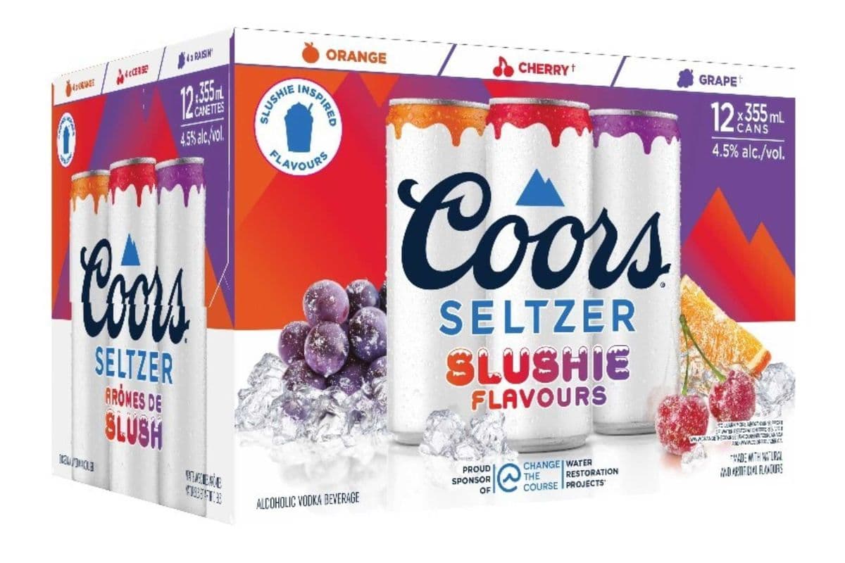 Coors Seltzer Slushie Flavours (12 x 355 ml Cans)