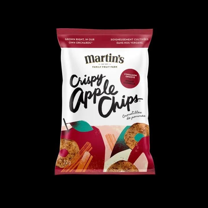 Martin’s Crispy Apple Chips Cinnamon Groove, 22g
