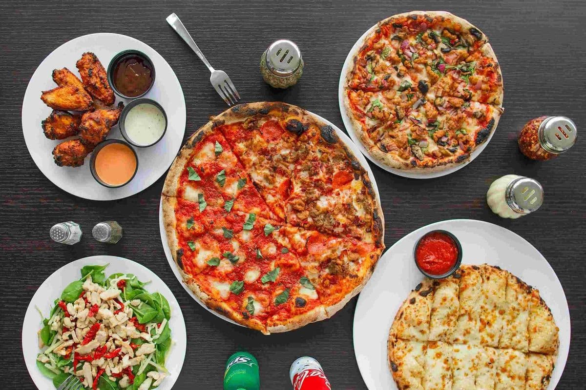 Two Medium Pizza and Wings (20 pcs)