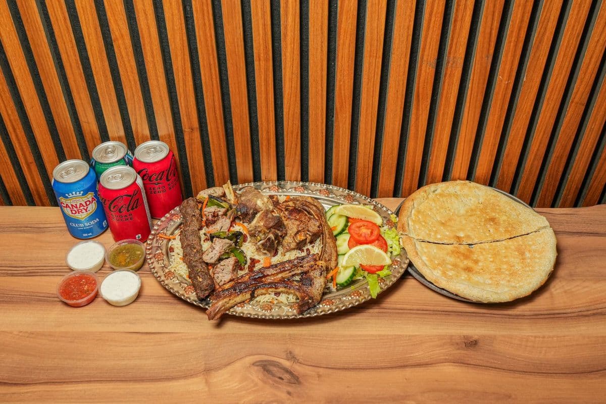 Royal beef and lamb kabab platter for 4