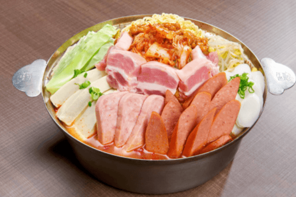 32. Budae Jjigae (Spicy Sausage Hot Pot)