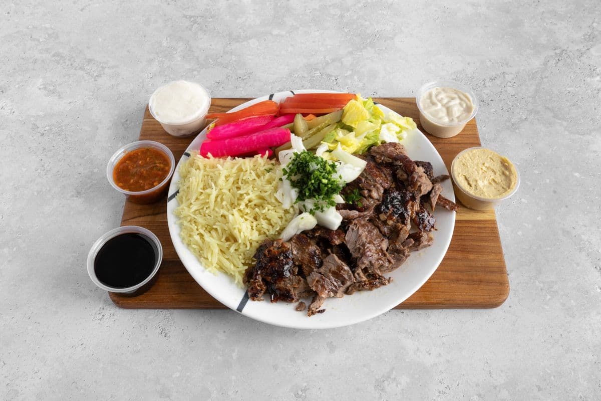 Beef Shawarma Salad or Rice Meal
