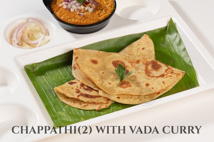 Chappati (2) with Vadacurry