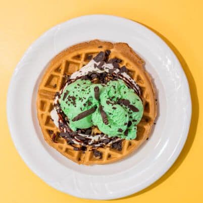 Mint Chocolate Chip Waffle