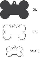 MyFamily Personalized Pet ID Tag Made in Italy, XL Studs,