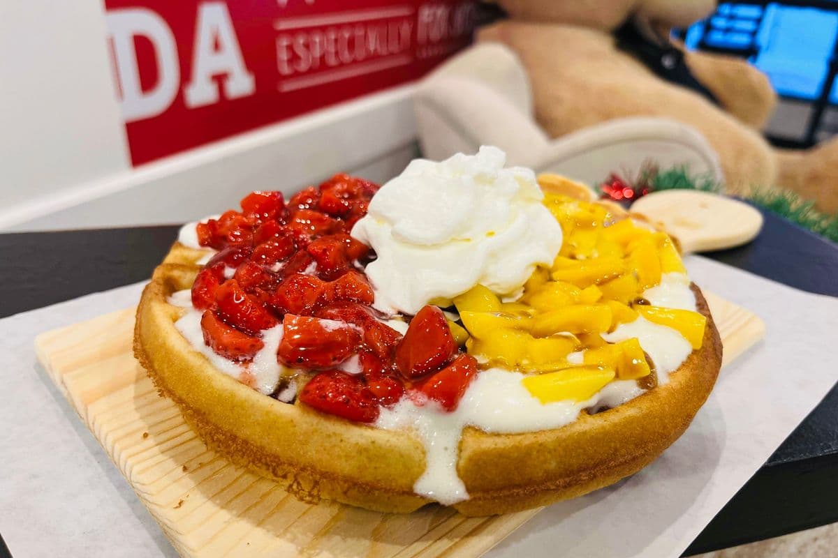 Strawberry and Mango Waffle