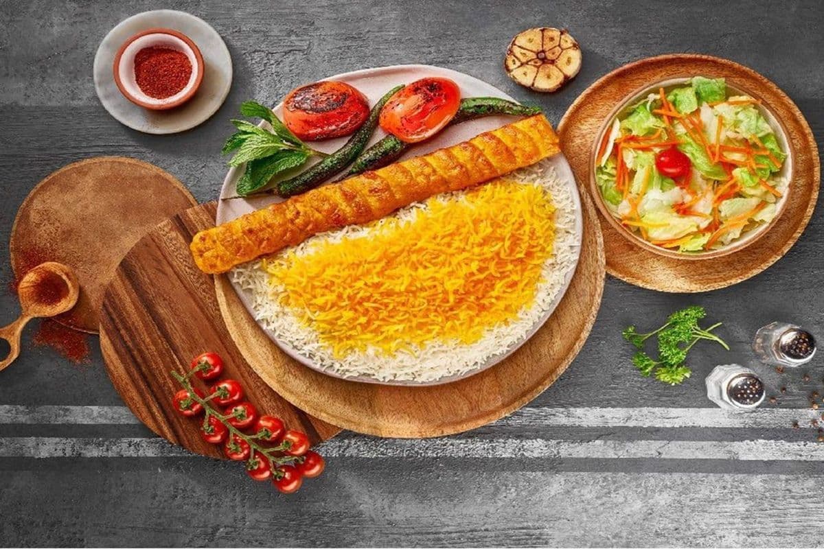 One Skewer Chicken Koobideh and Rice / یک سیخ جوجه + برنج