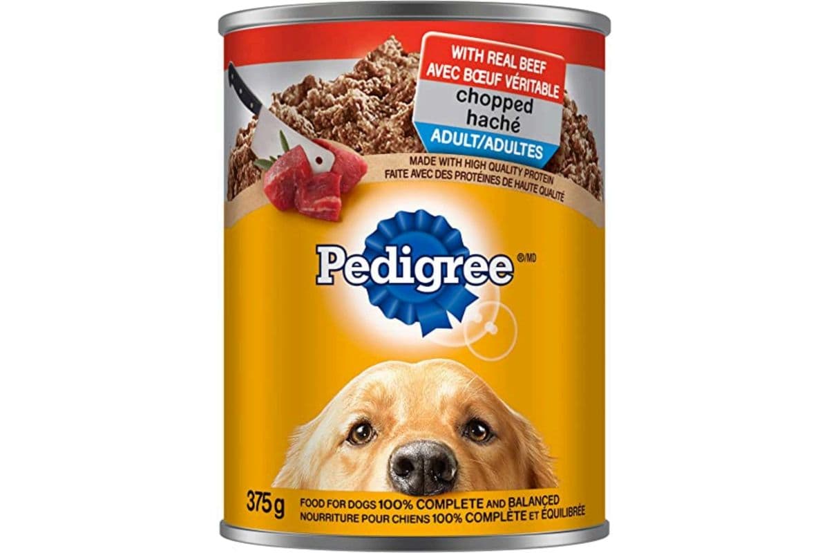 Pedigree Dog Food with Real Beef Chopped (375g)
