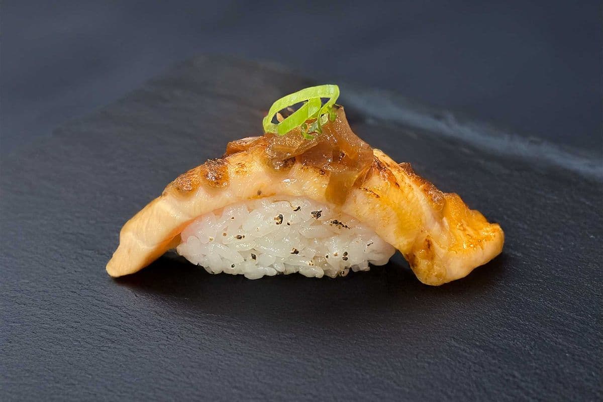 Aburi Salmon Toro Nigiri