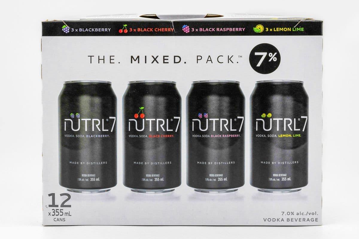 Nutrl 7 % Vodka Soda mix 12pk (12 x 355 ml Cans)