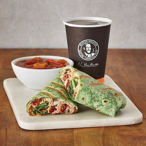 Wrap thon, pesto de tomates et zeste de citron / Tuna wrap, tomato pesto and lemon zest