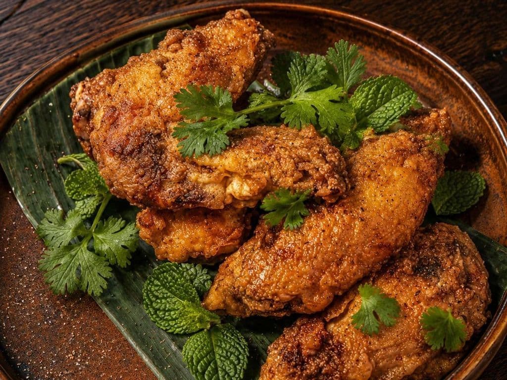 LAAB CHICKEN WINGS / AILES DE POULET ÉPICÉES (5)