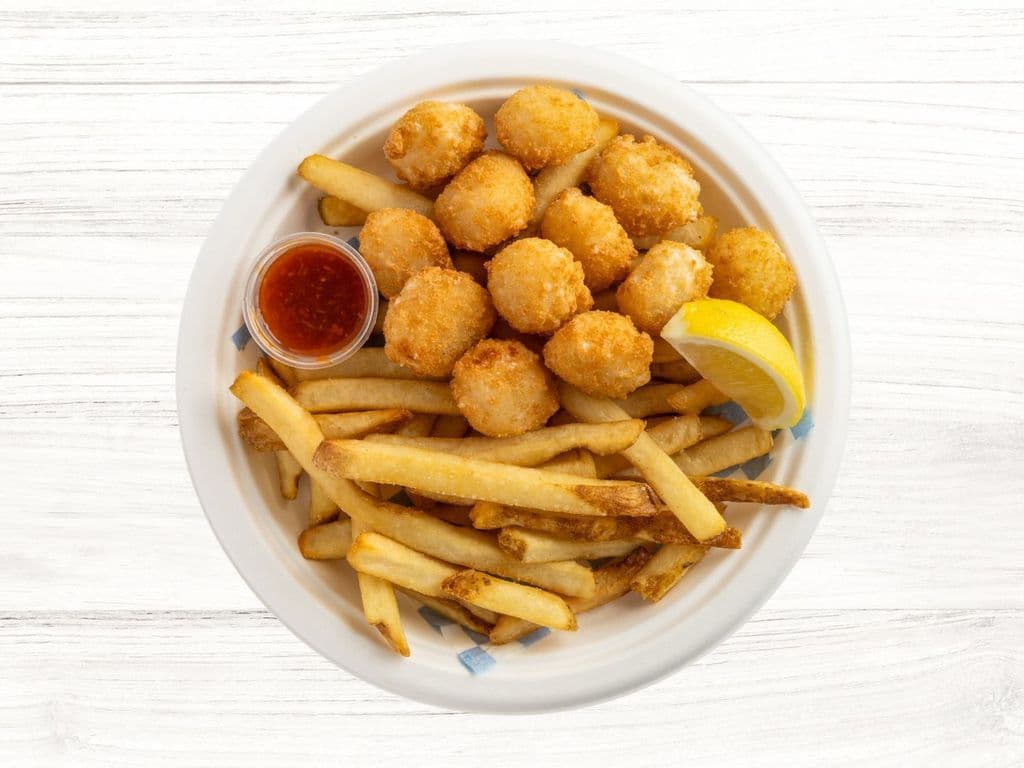 Scallops (12-Pc) & Chips