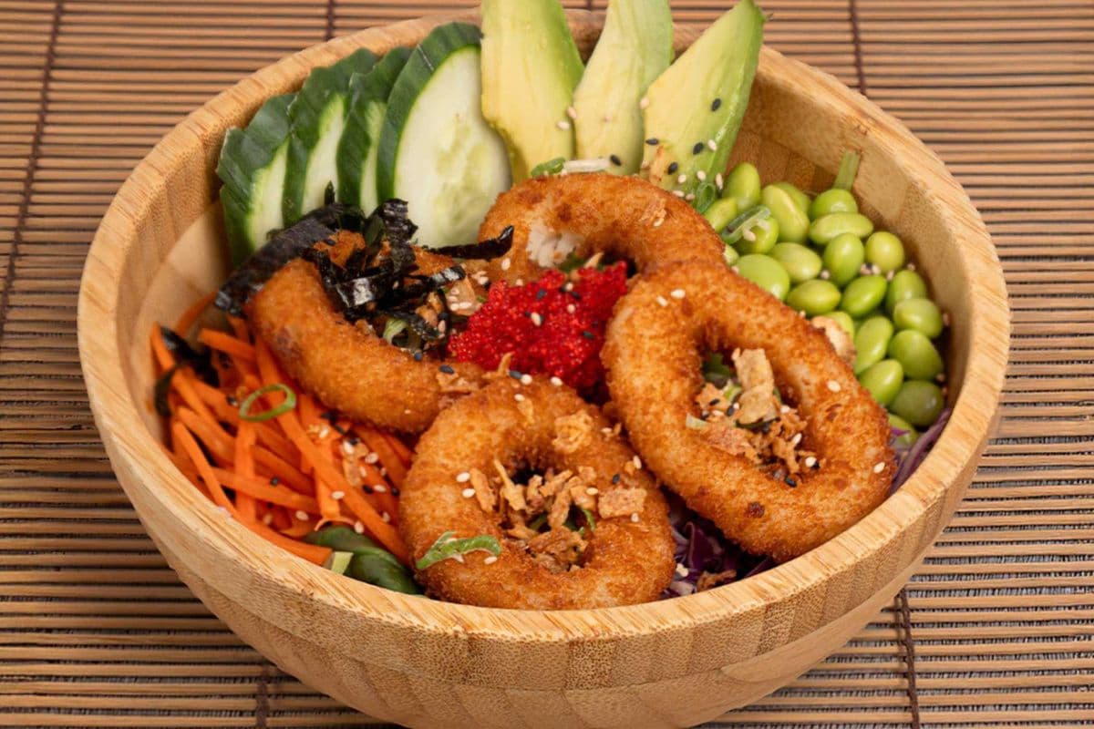 Poke calmar frit
