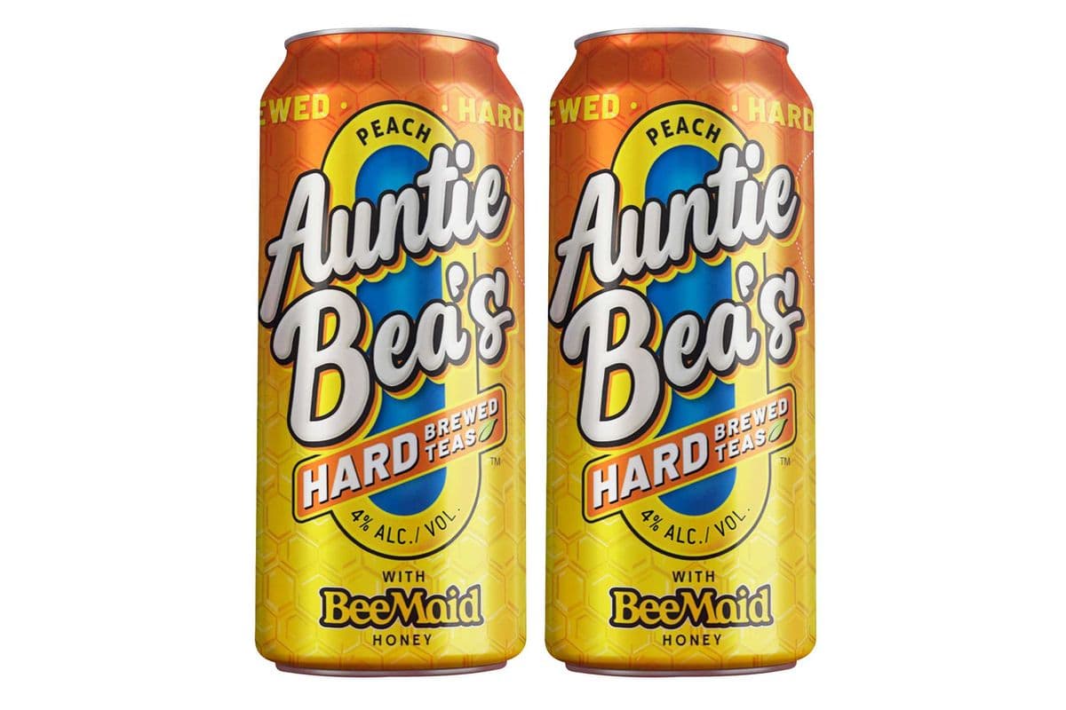 PAIR - Auntie Bea's Hard Peach 2 x 473 ml (4% ABV) (2 x 473ml)
