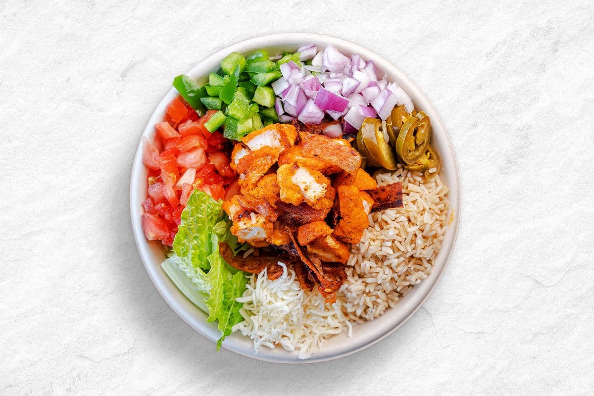Small - Spicy Buffalo Caesar Rice Bowl (330 Cals)