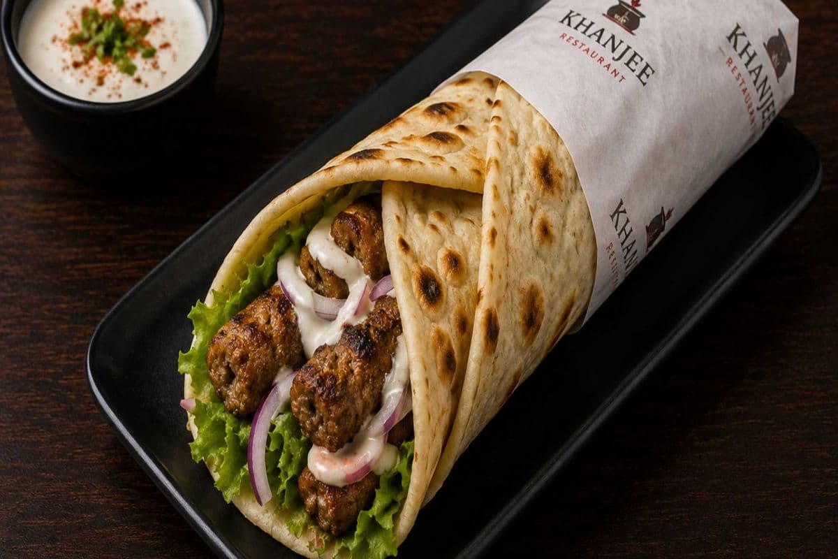 Chicken / Beef Naan Kebab Roll