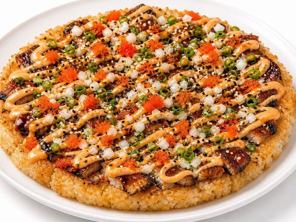 P4 BBQ Eel Sushi Pizza