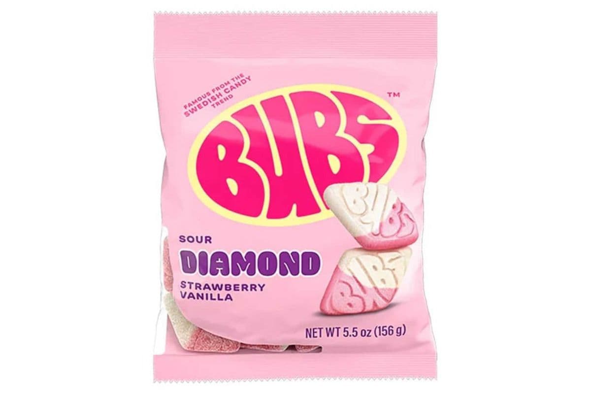 Bubs Sour Diamond Strawberry Vanilla - 5.5oz (156g)