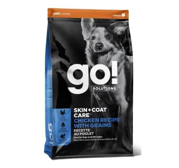 Petcurean Go! Solutions Skin + Coat Care Chicken Recipe With Grains For Dogs