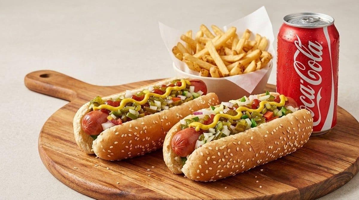 Trio #7 - 2 hot-dogs Vapeur + frite + breuvage