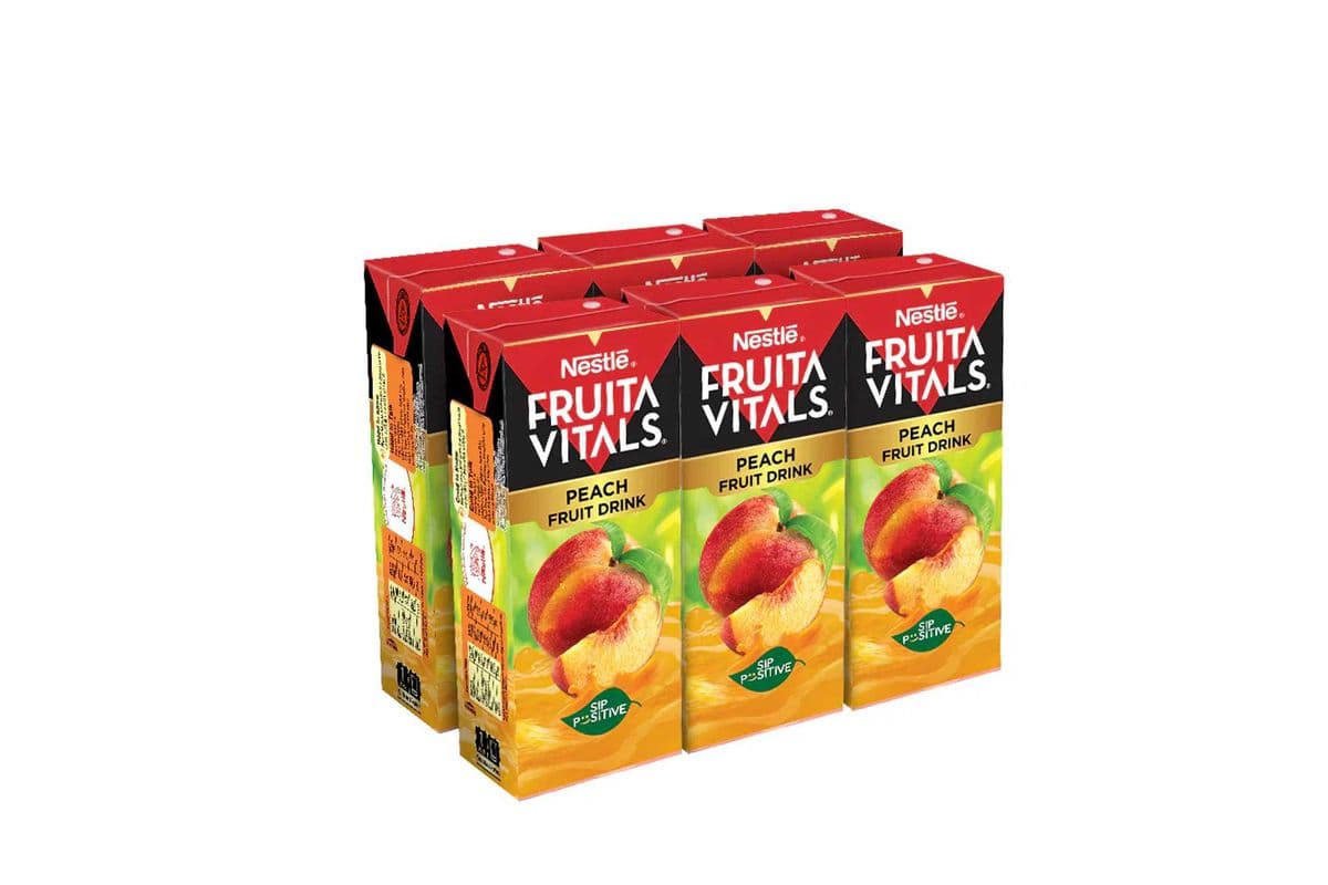 Fruita Vitals Peach Nectar Juice (6 X 200 ml)