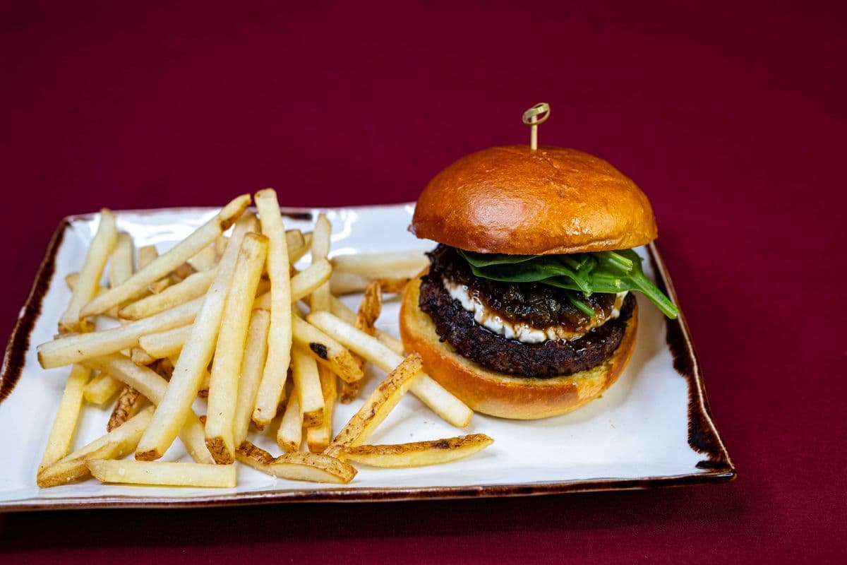 Goat Cheese & Spinach Burger