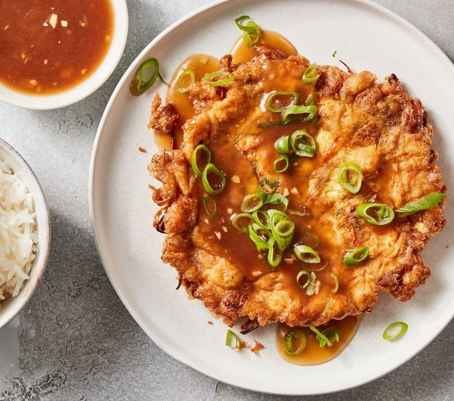 Chicken Egg Foo Young / 雞絲芙蓉蛋