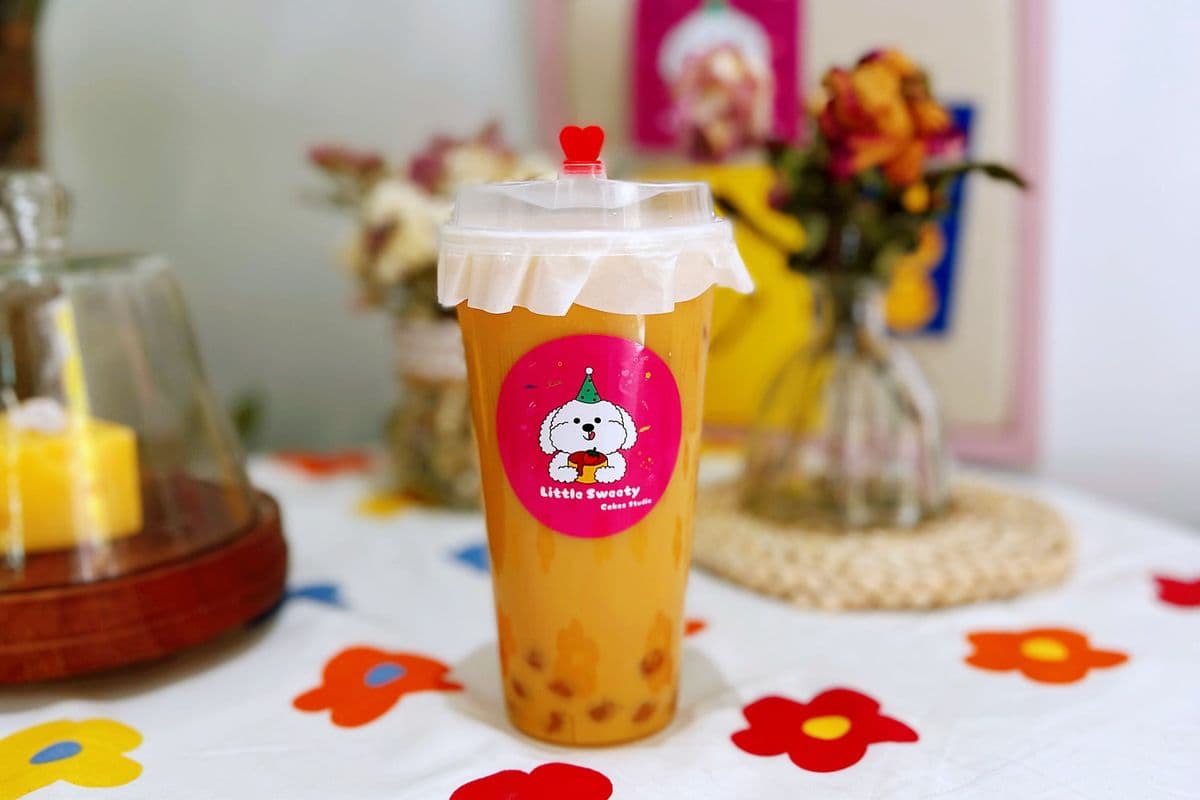 Mango pearls milk tea (600ml)
