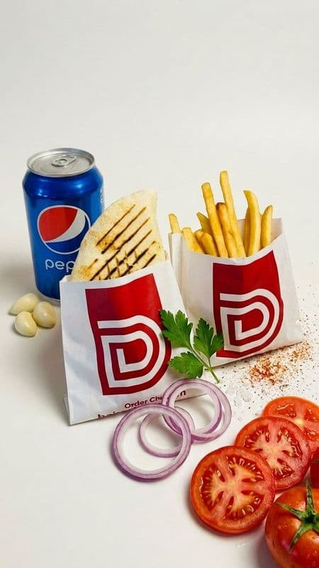 Large Donair W/ Fries & Pop