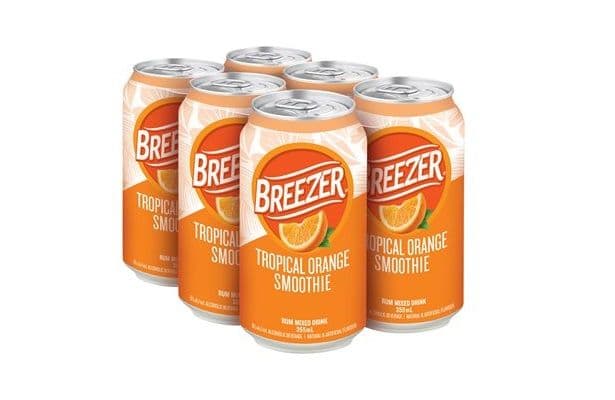 Breezer Tropical Orange Smoothie (6 Cans)