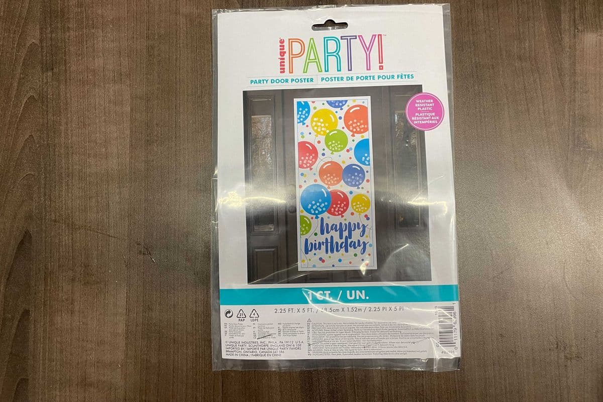 Door Poster Balloon Cheer Bday 2.25ft X 5ft
