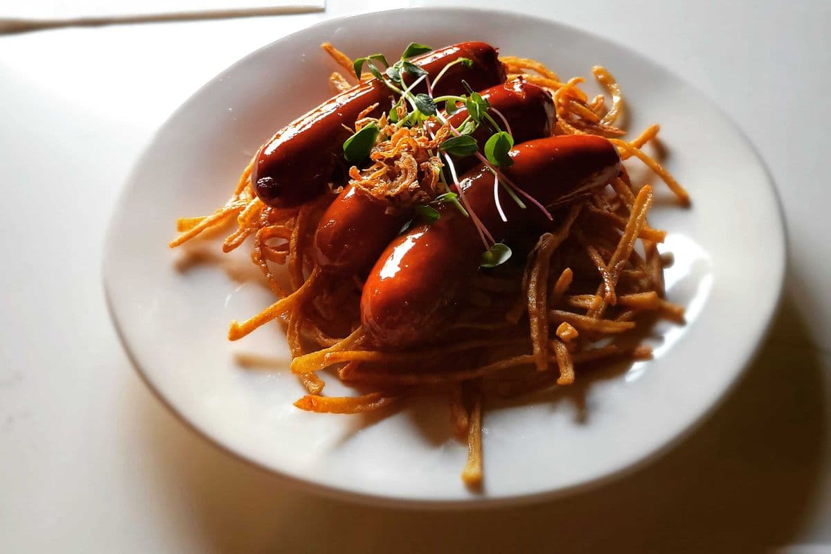 Smoked Sausage and Fried Fishcake