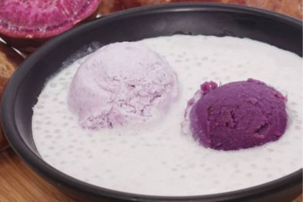 J9. Ube Sago in Coconut Milk with Ice Cream 紫薯雪糕紫薯西米露