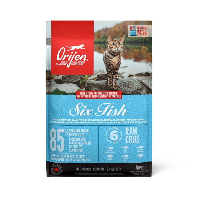 Orijen Grain Free Dry Cat Food Six Fish Recipe