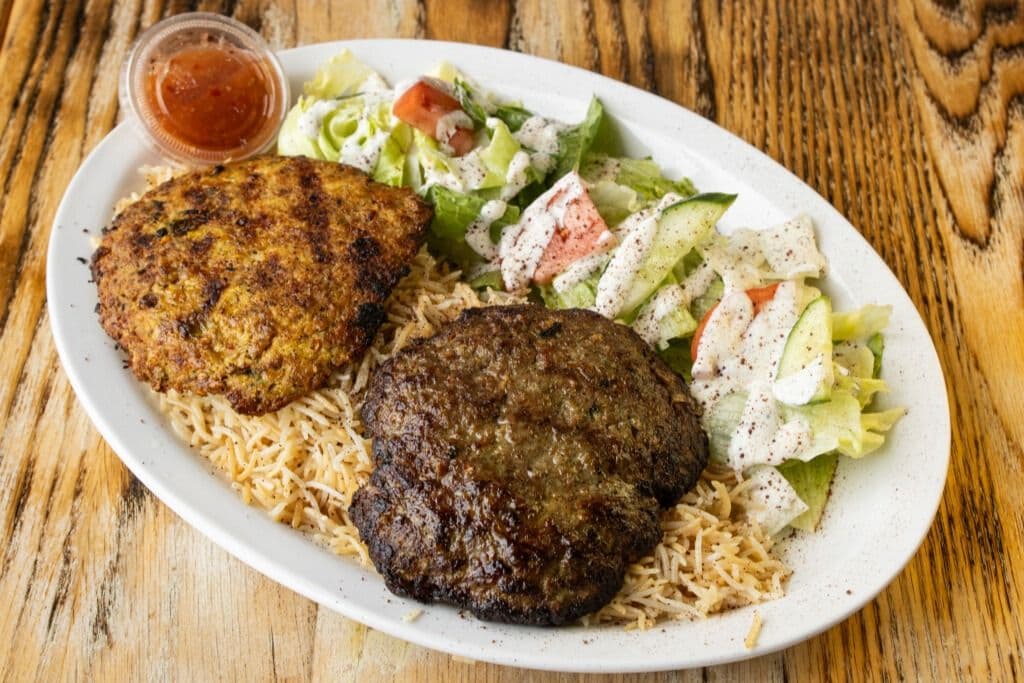 Beef Chaplee Kabob Plate