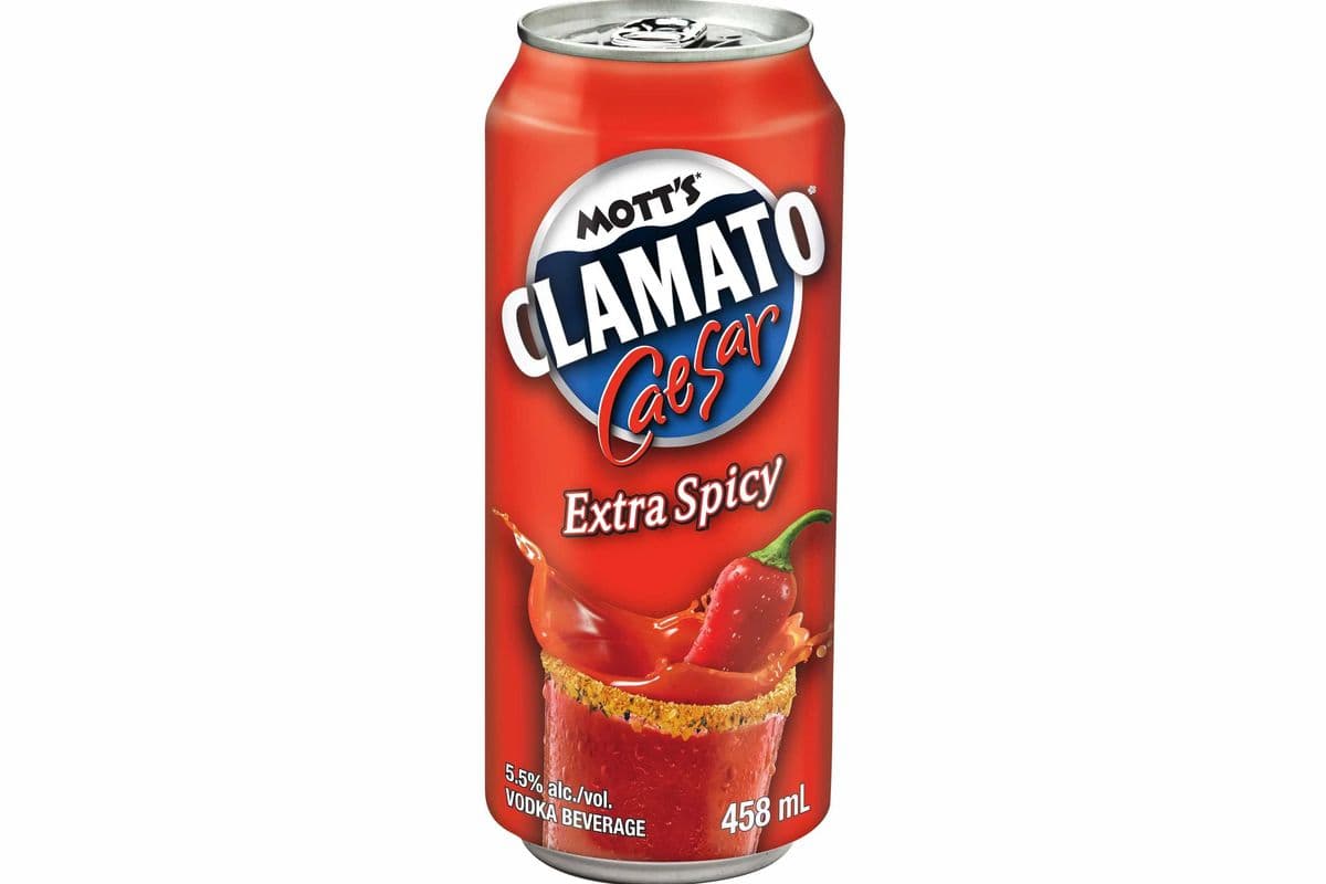 Motts Clamato Caesar Extra Spicy 458ml Can (1 x 458ml)